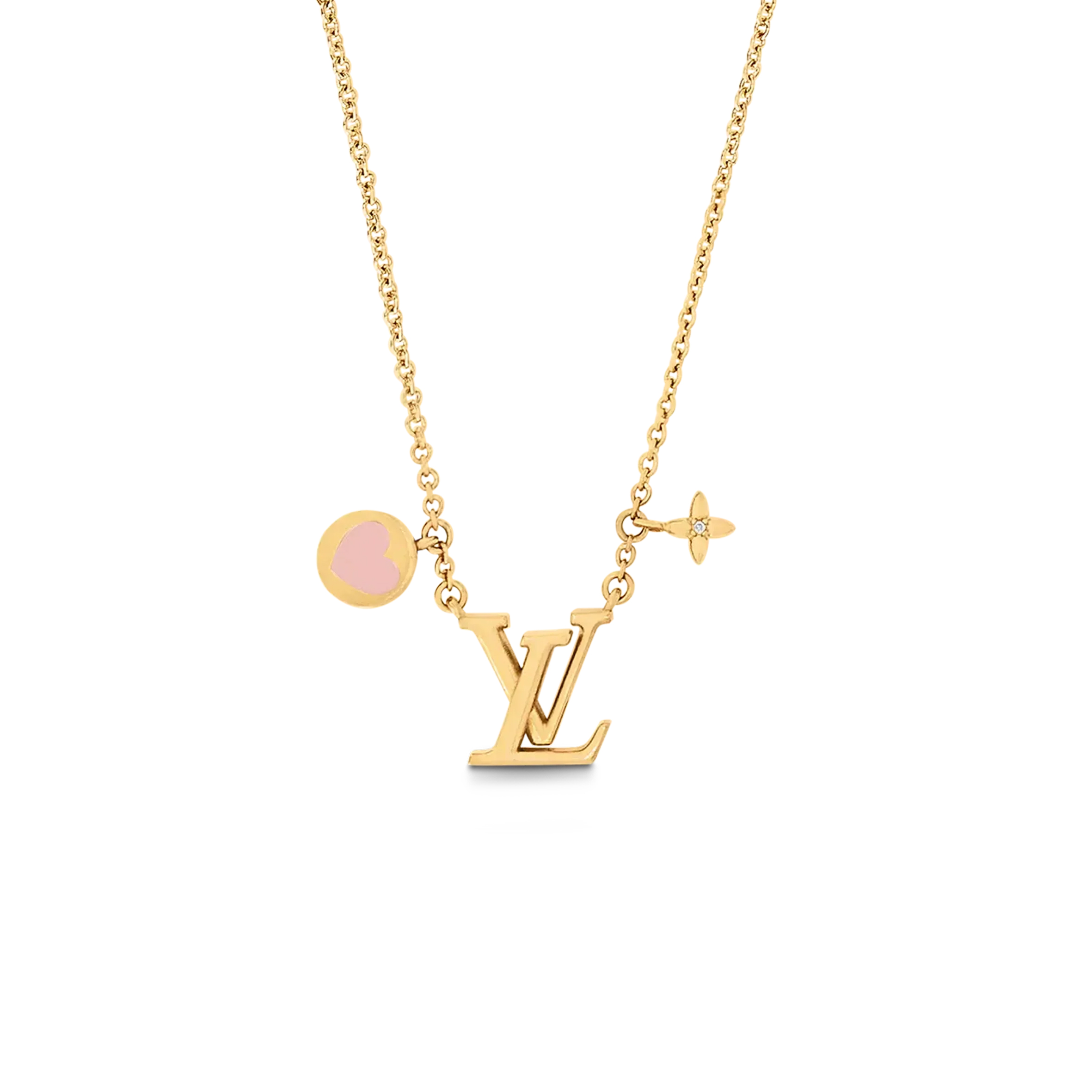 LOUIS VUITTON LV LCONIC HEART NECKLACE M01424